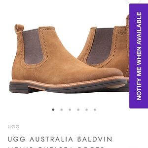 UGG Brown Suede Chelsea Boots with Elastic Panels